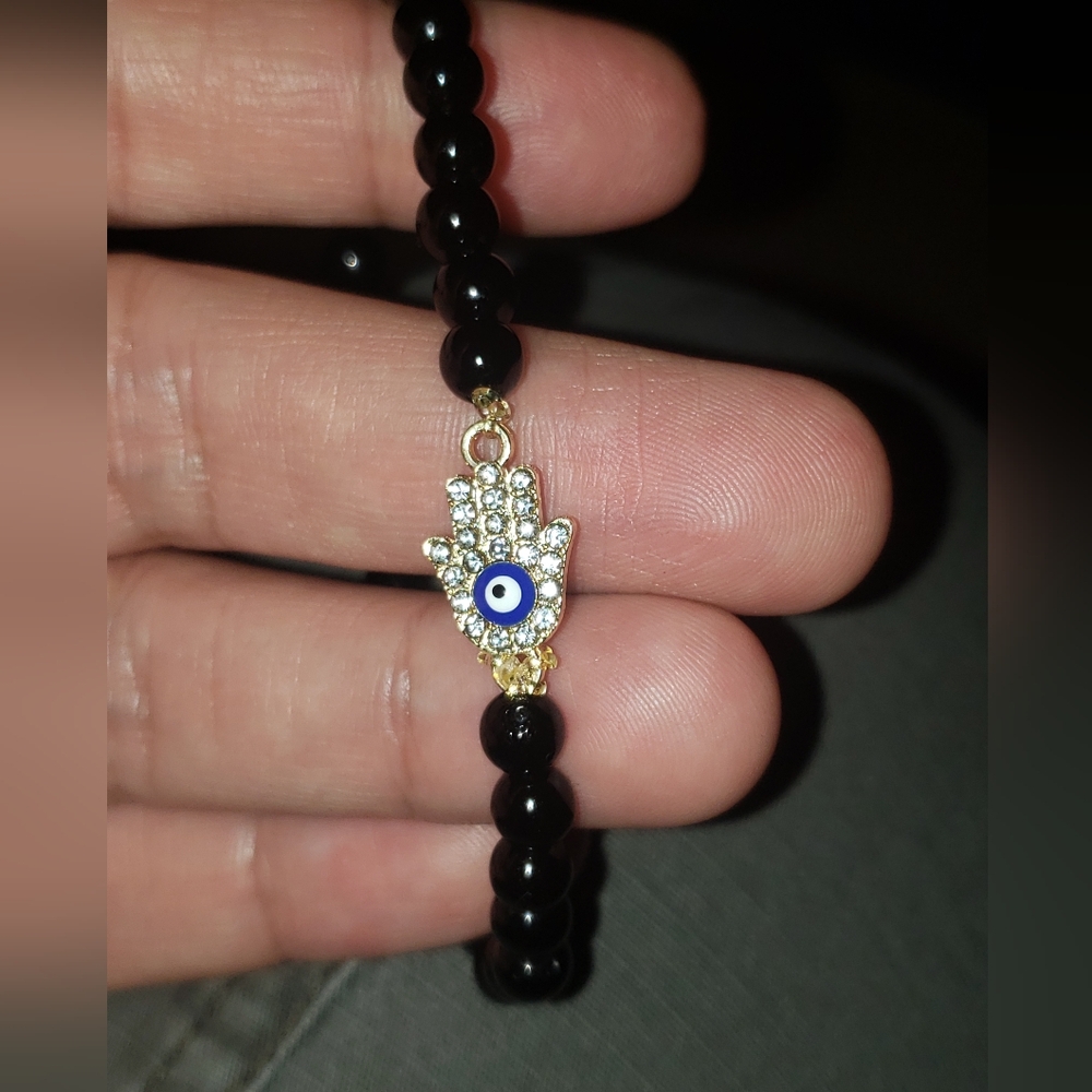 Black Agate Gemstone Bracelet